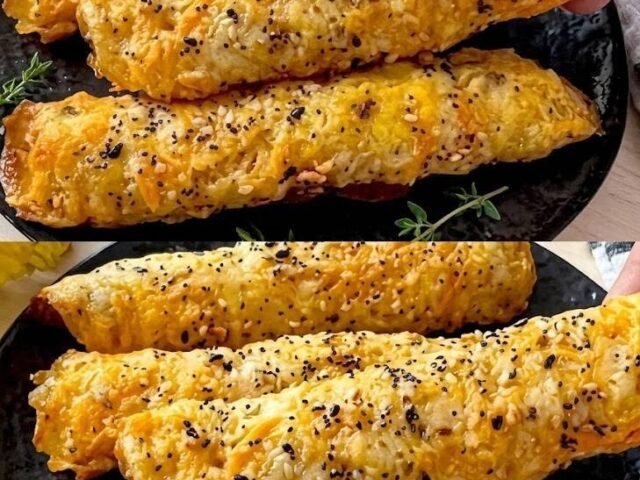 Golden Crispy Cheese Pastry Rolls